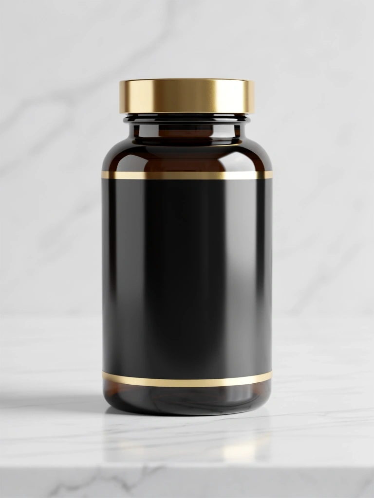 Premium supplement bottle